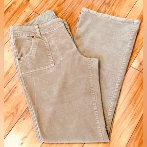 Courderoy pants trousers brown tan wide leg corderoy large XL 15